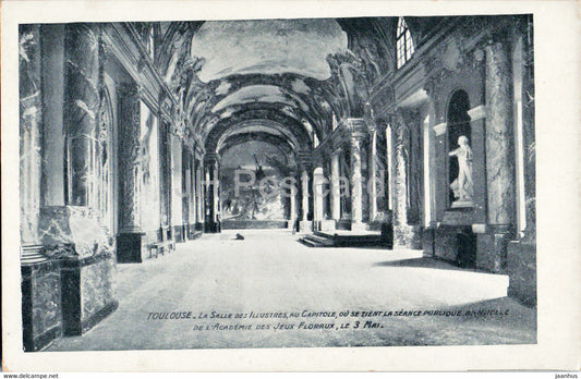 Toulouse - La Salle des Illustres au Capitole - old postcard - France - unused - JH Postcards