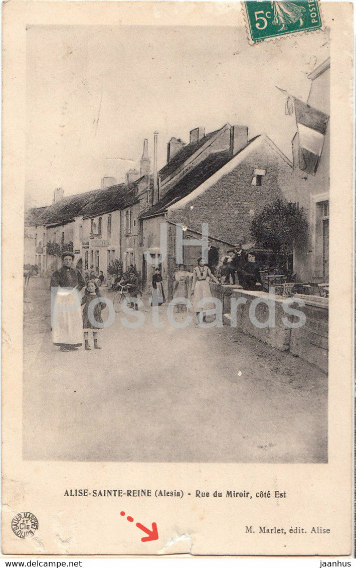 Alise Sainte Reine - Rue du Miroir - core est  - old postcard - 1910 - France - used - JH Postcards