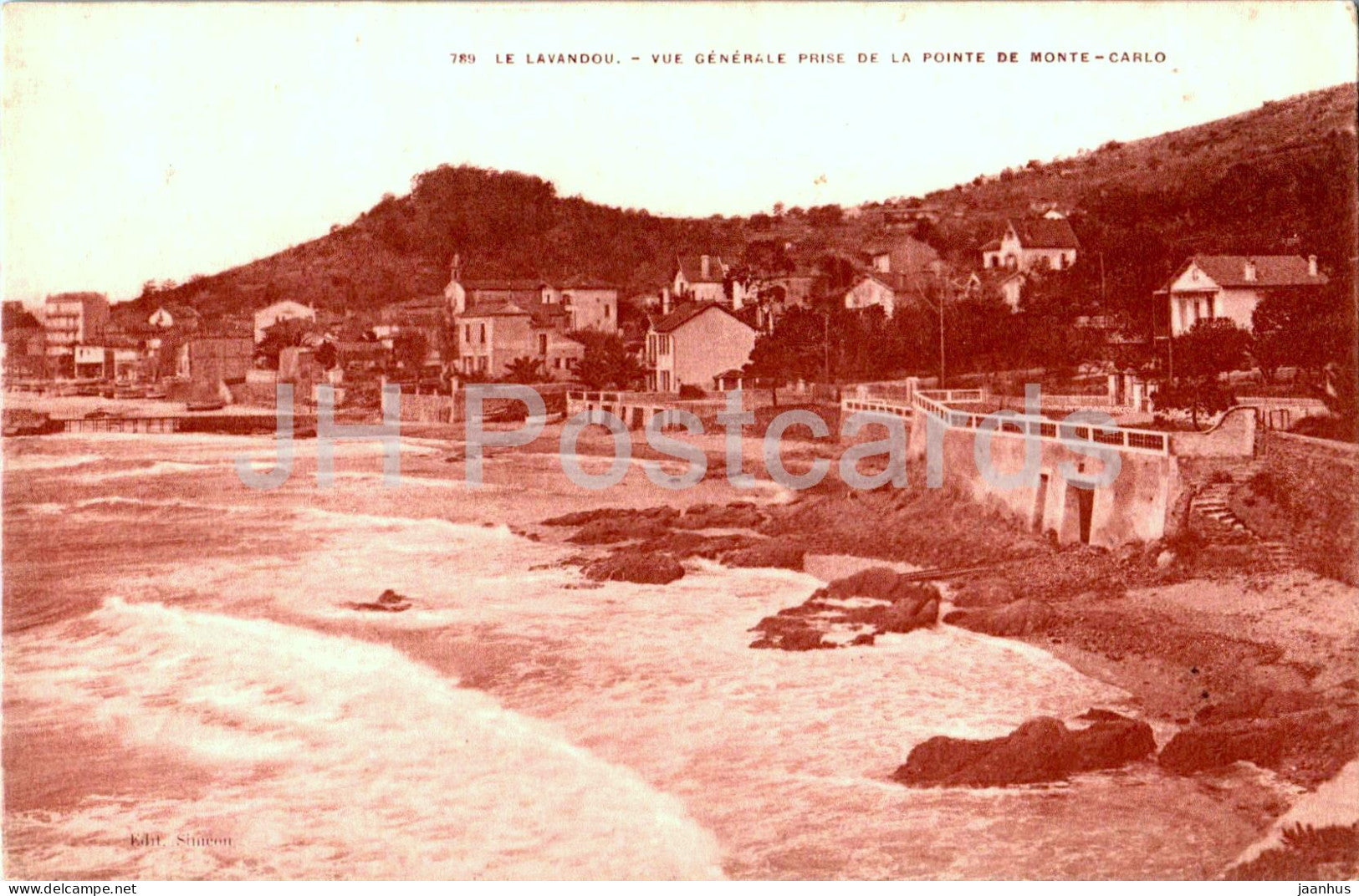 Le Lavandou - Vue Generale prise de la Pointe de Monte Carlo - 789 - old postcard - France - used - JH Postcards