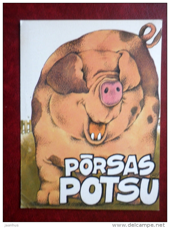 Pig Potsu - by R. Järvi - pig - 1985 - Estonia USSR - unused - JH Postcards