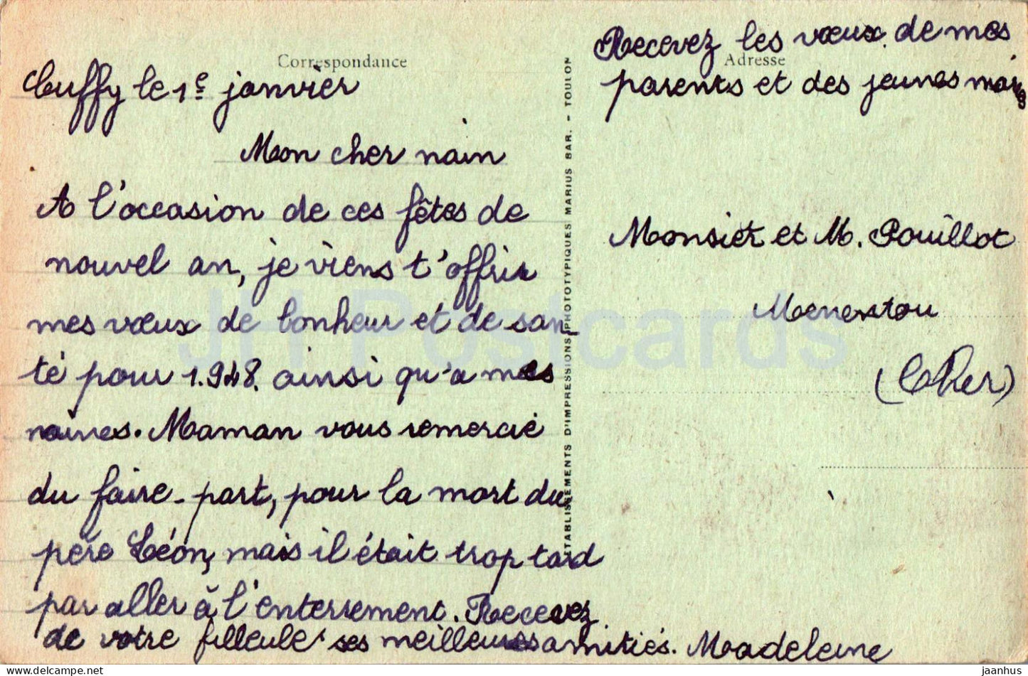 Le Lavandou - Vue Générale prise de la Pointe de Monte Carlo - 789 - carte postale ancienne - France - oblitéré 