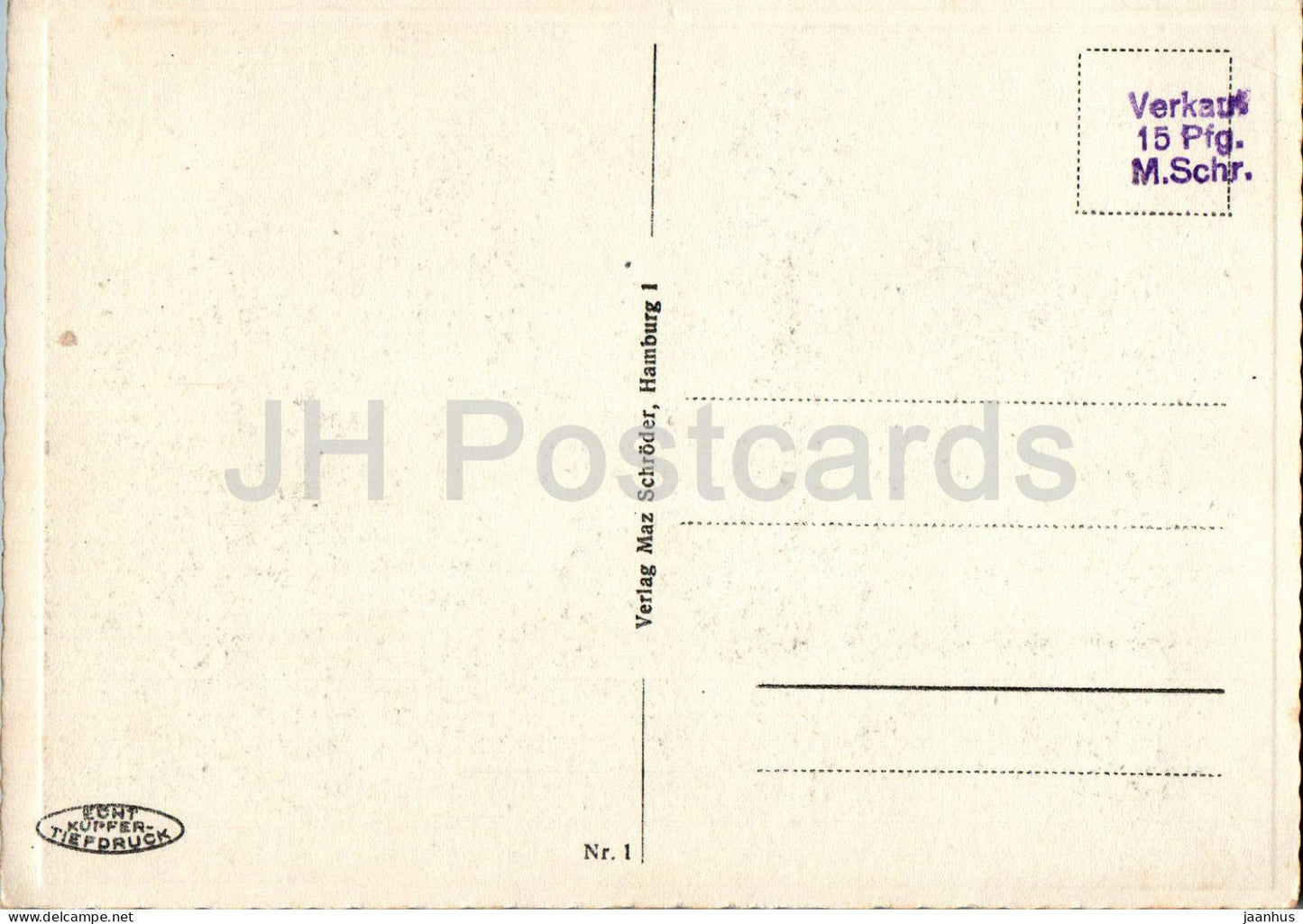 Hamburg - Rathaus - town hall - 503 - old postcard - 1951 - Germany - used