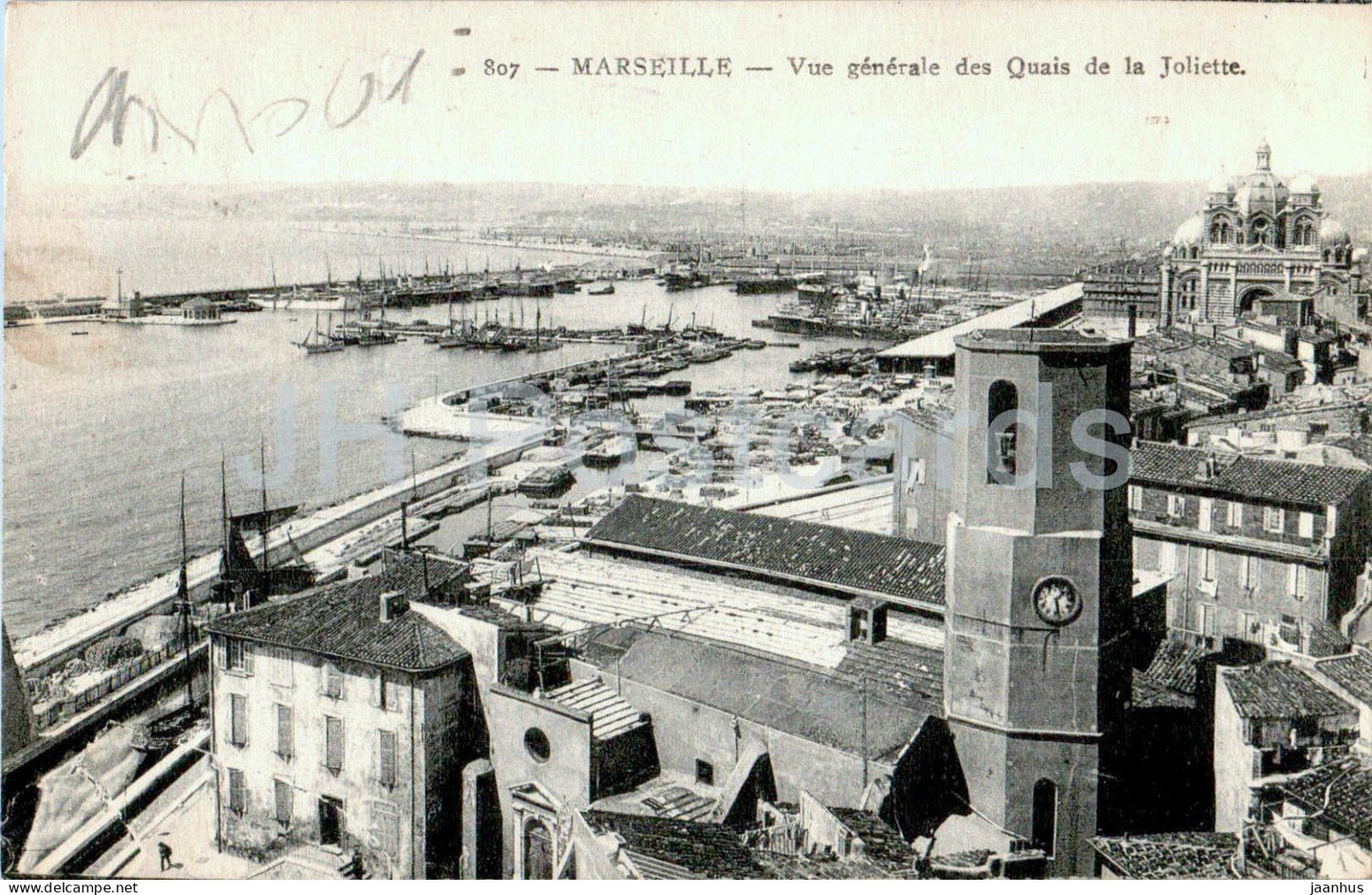 Marseille - Vue generale des Quais de la Joliette - 807 - old postcard - 1933 - France - used - JH Postcards