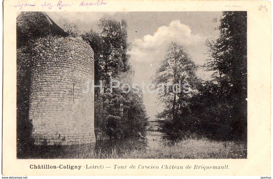 Chatillon Coligny - Tour de l'ancien Chateau de Briquemault - castle - old postcard - France - unused - JH Postcards