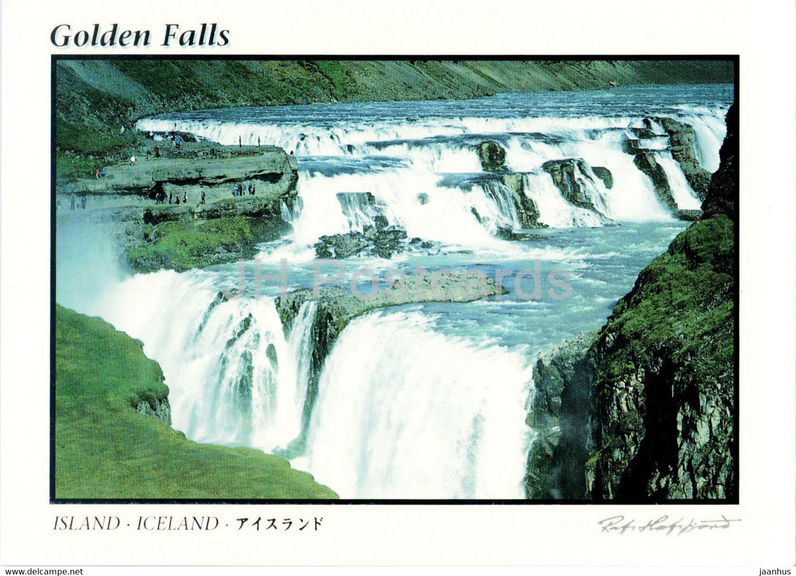 Golden Falls - Iceland - unused - JH Postcards