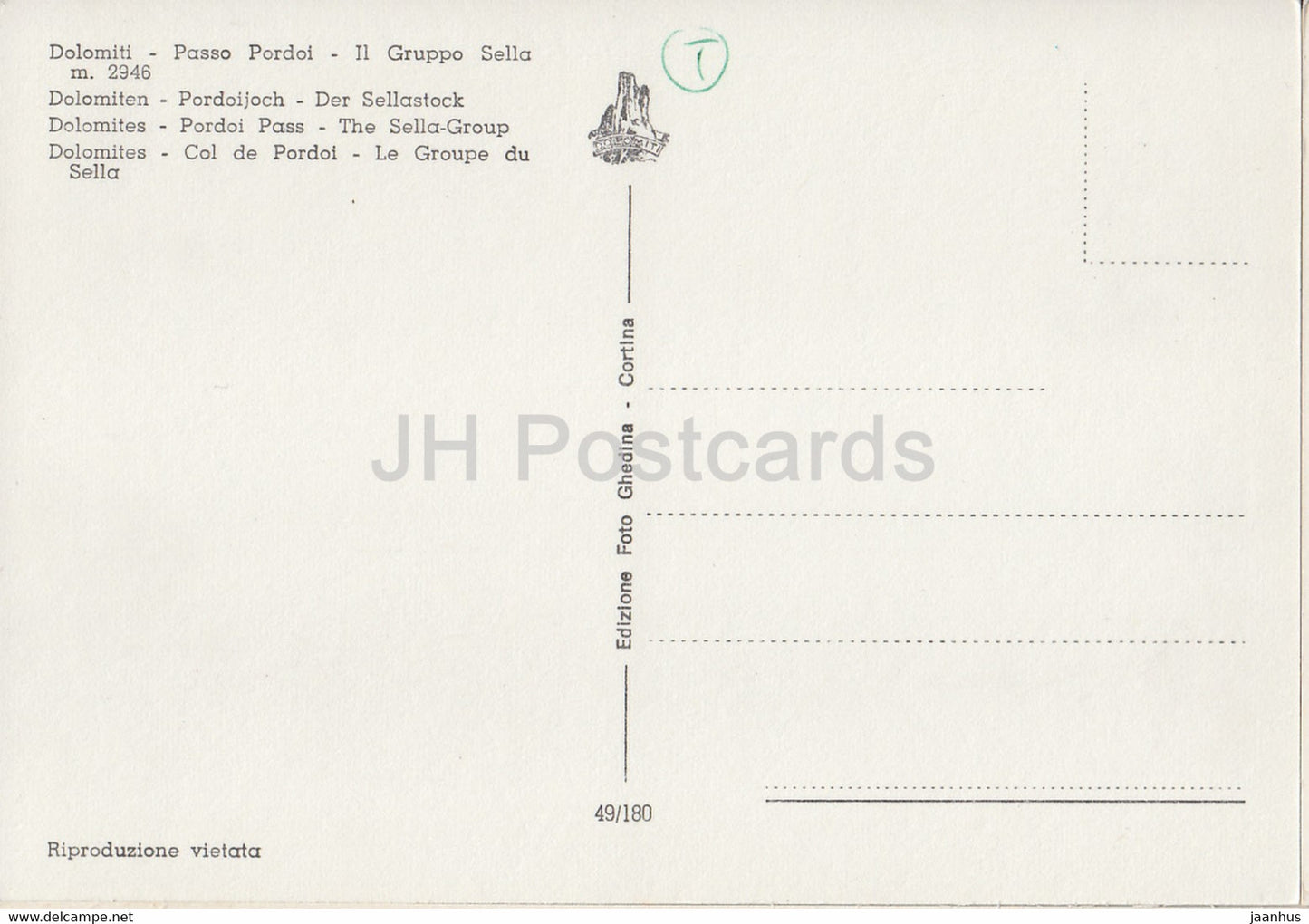 Dolomiti - Passo Pardoi - Il Gruppo Sella - Italien - unbenutzt