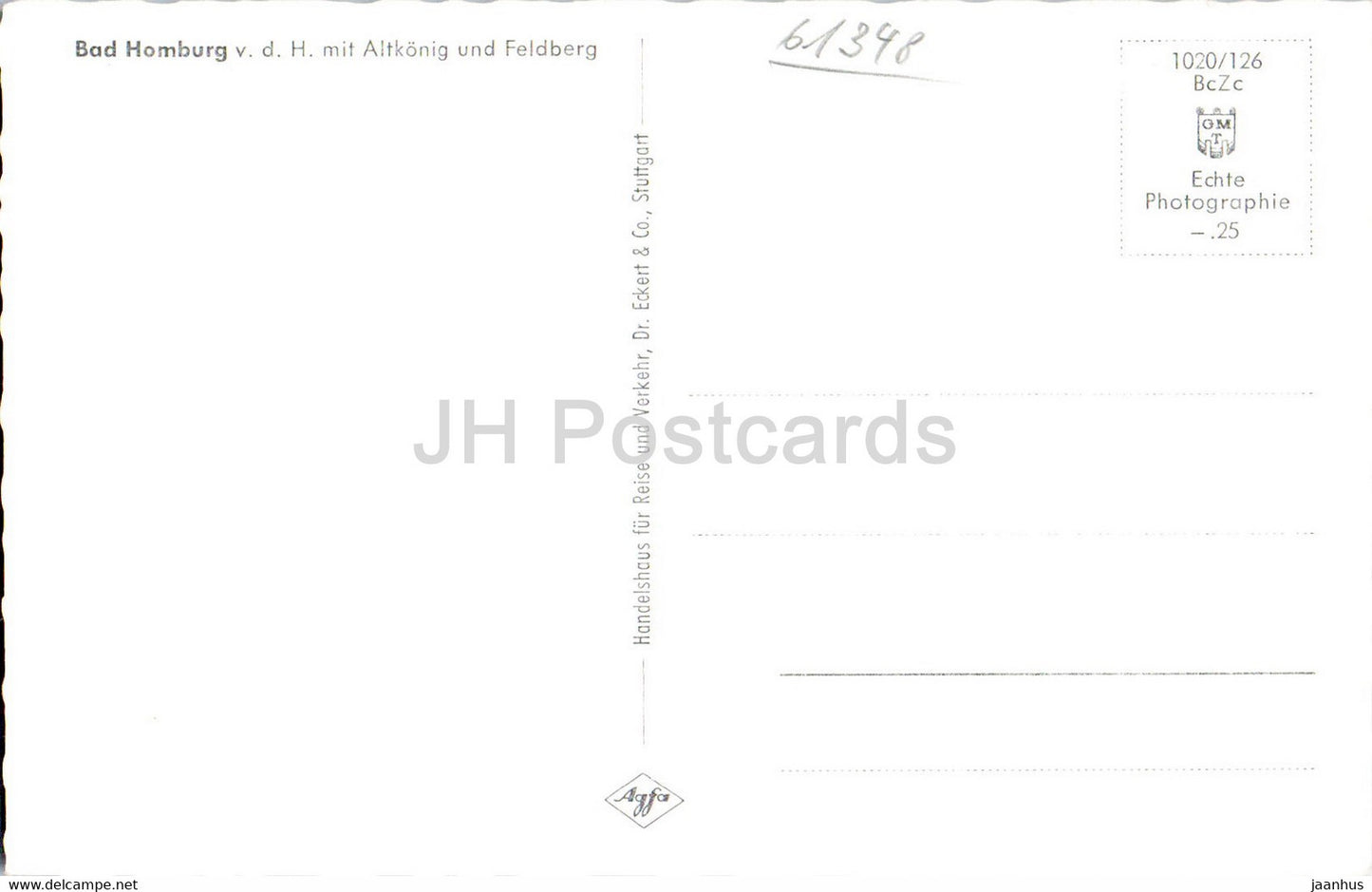 Bad Homburg mit Altkonig und Feldberg - carte postale ancienne - Allemagne - inutilisée