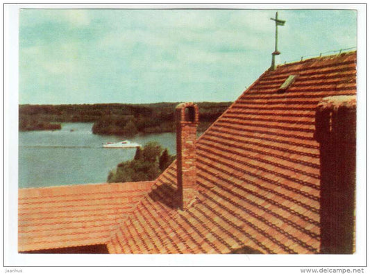 Islands - Lake Galve - passenger boat - Trakai - 1966 - Lithuania USSR - unused - JH Postcards