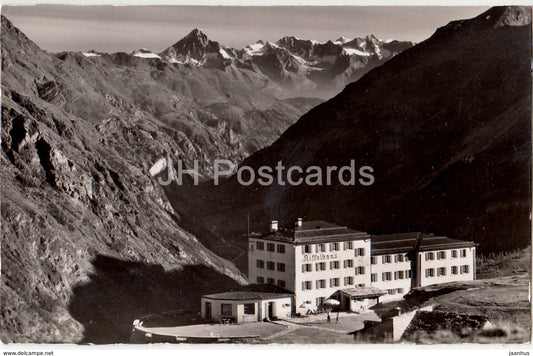 Zermatt - hotel Rifelberg 2582 m - Bietschhorn - Riffelhaus - 5158 - Switzerland - old postcard - unused - JH Postcards