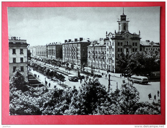 Lenin Avenue - bus - Yaroslavl - 1965 - Russia USSR - unused - JH Postcards