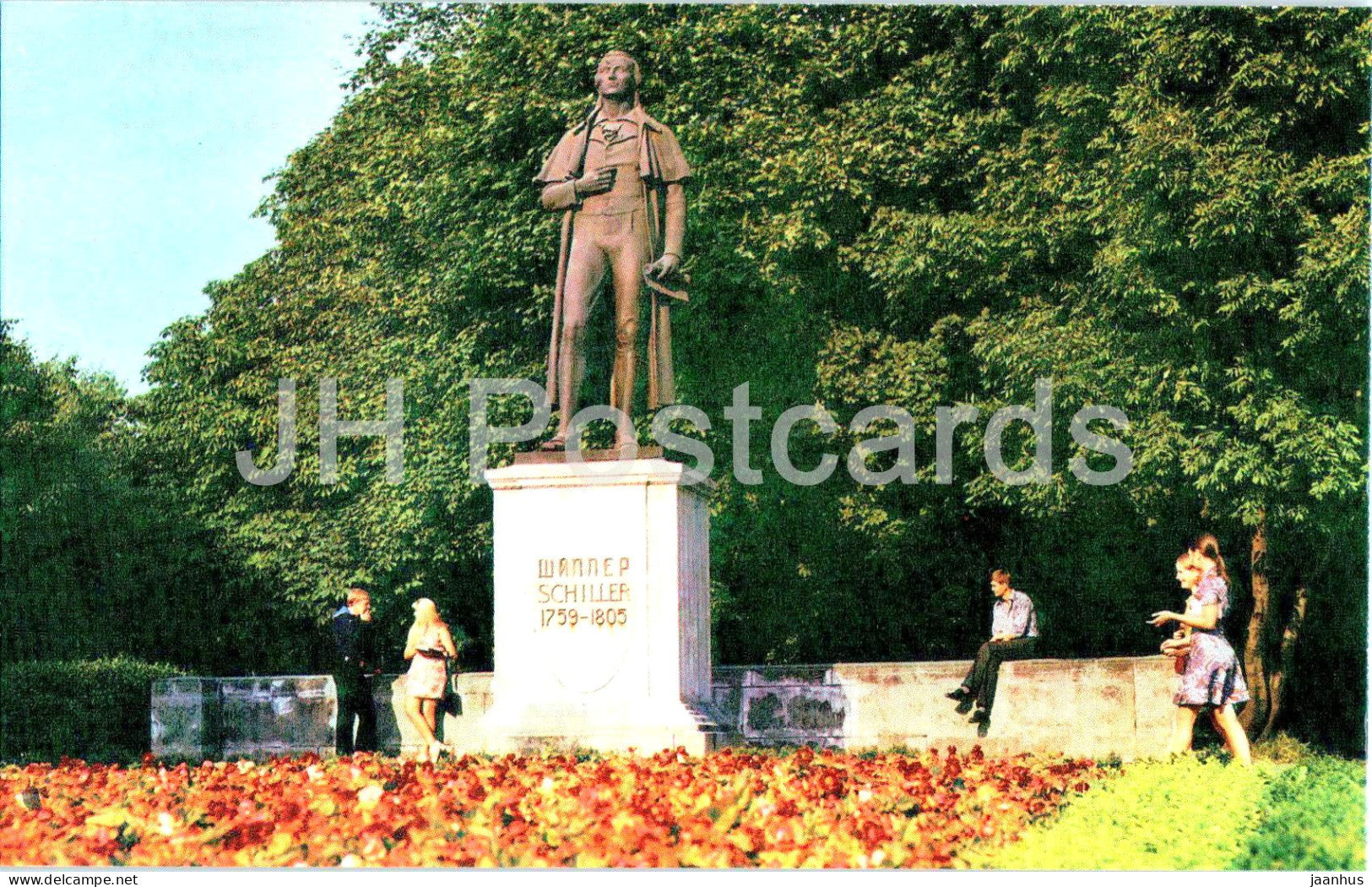 Kaliningrad - Konigsberg - monument to German writer Friedrich Schiller - 1975 - Russia USSR - unused - JH Postcards