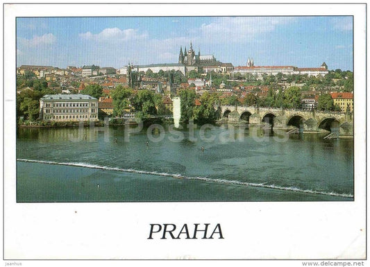 Praha - Prague - Charles Bridge - Czech Republic - used 1994 - JH Postcards