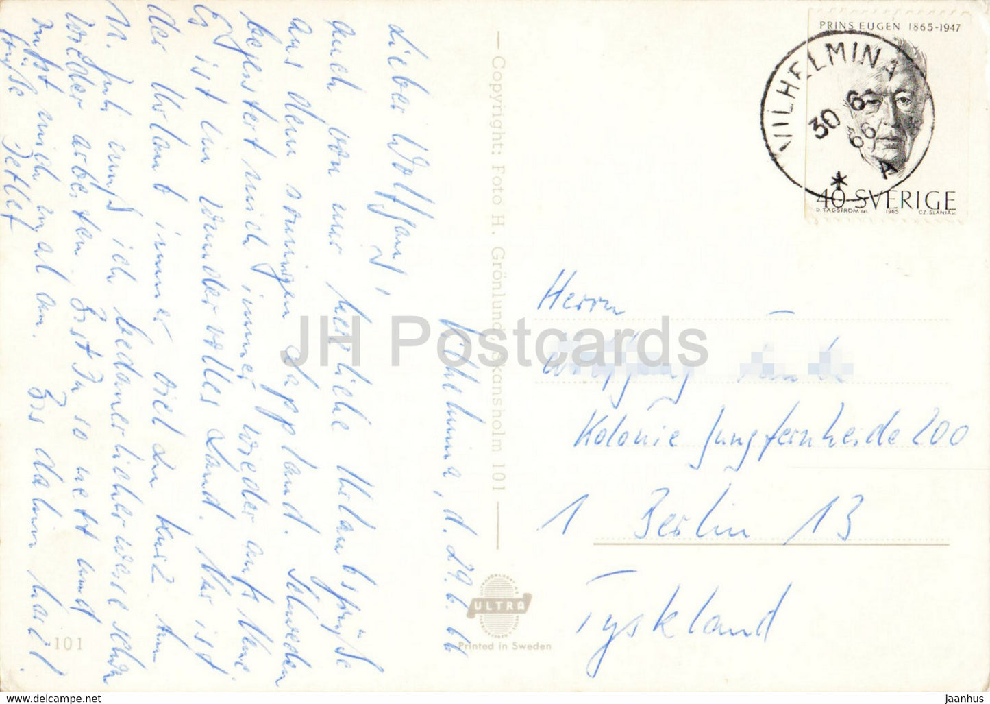 Halsning fran Marsfjallen - 1966 - Sweden - used