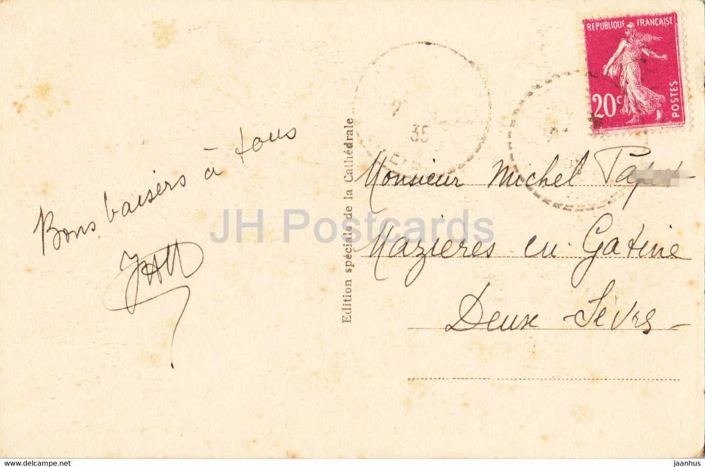 St Bertrand de Comminges - La Cathedrale - Cote religieux des Stalles - 8 - old postcard - 1935 - France - used