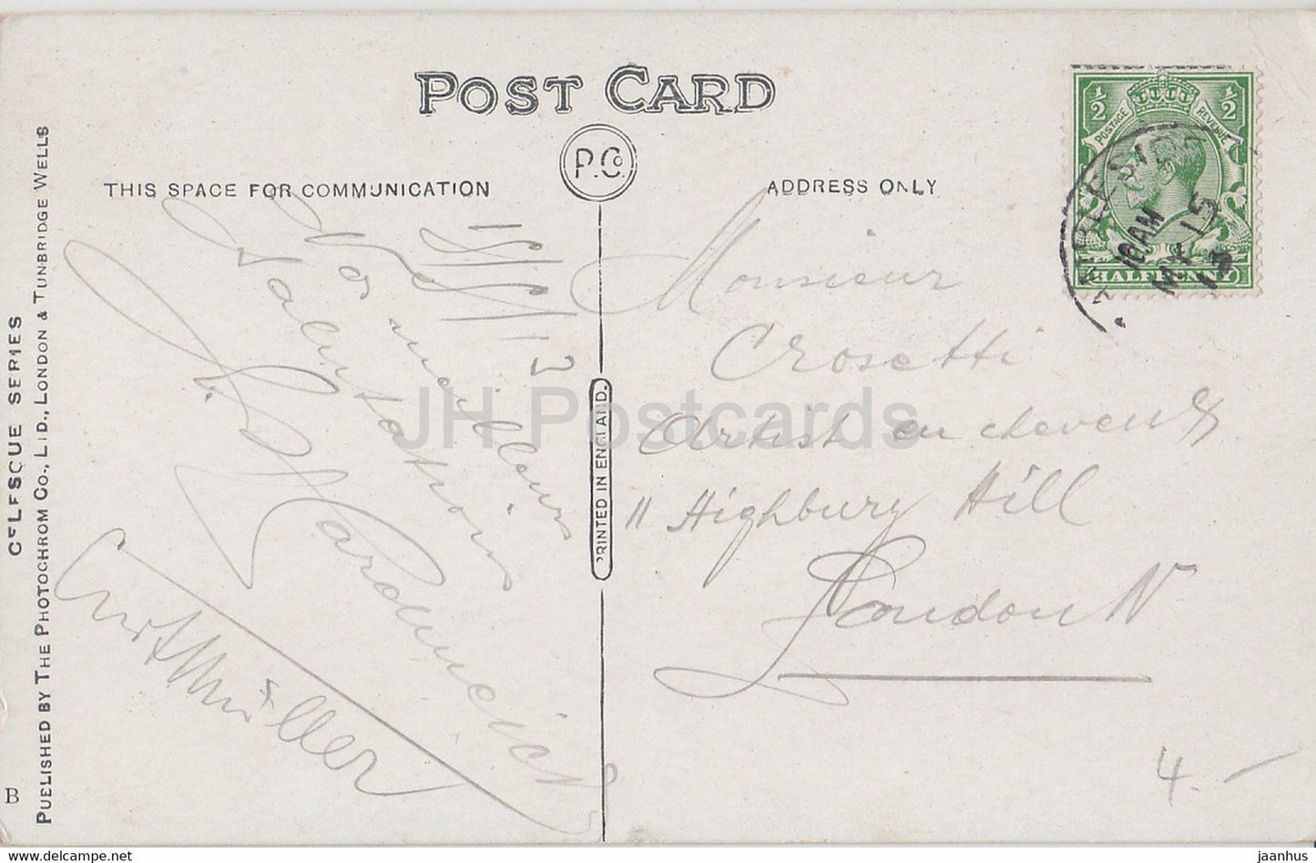 Ambleside - Old Mill - 40246 - carte postale ancienne - 1913 - Angleterre - Royaume-Uni - utilisé