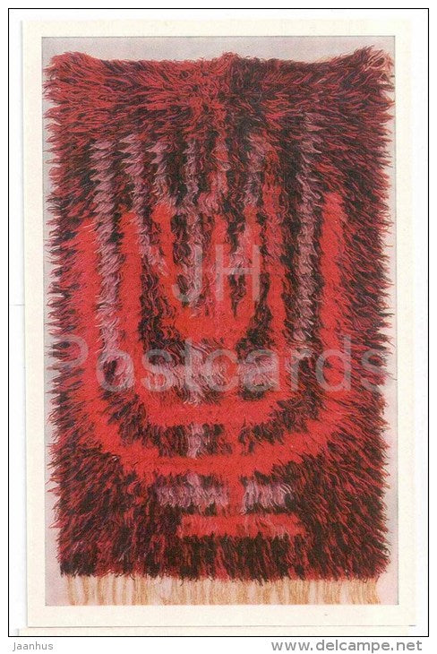 E. Hanzen - Carpet , Blaze , 1962 - textile - Tapestries and Ceramics in Soviet Estonia - unused - JH Postcards