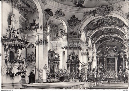 Kathedrale St. Gallen - Spatbarocker Raum mit Rokokoschmuck - cathedral - Switzerland - old postcard - unused - JH Postcards