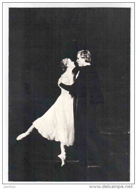 Juliet and Romeo (E. Kerge) in Romeo and Juliet - Helmi Puur ballerina - ballet - 1979 - Estonia USSR - unused - JH Postcards