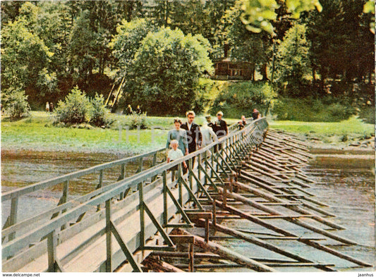 Ogre river - Latvian Views - old postcard - Latvia USSR - unused - JH Postcards