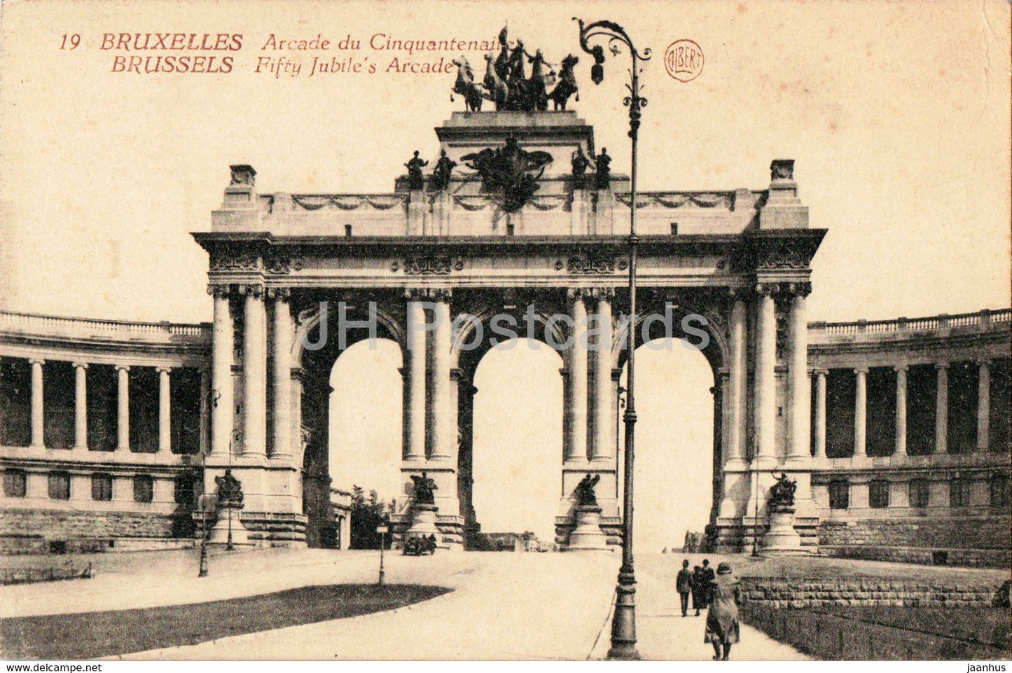 Bruxelles - Brussels - Arcade du Cinquantenaire - Fifty Jubile's Arcade - 19 - old postcard - 1924 - Belgium - used - JH Postcards