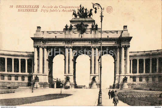 Bruxelles - Brussels - Arcade du Cinquantenaire - Fifty Jubile's Arcade - 19 - old postcard - 1924 - Belgium - used - JH Postcards