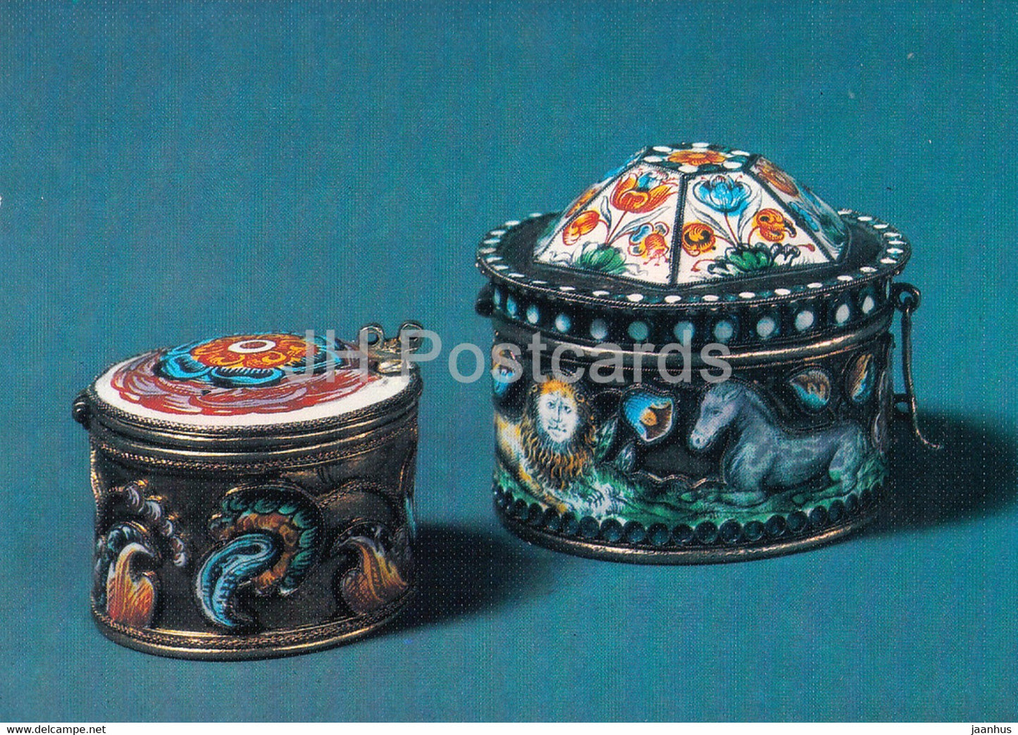 Box - Solvychegodsk - Russian Silver Craft - art - 1986 - Russia USSR - used - JH Postcards