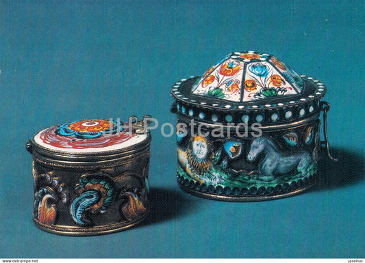 Box - Solvychegodsk - Russian Silver Craft - art - 1986 - Russia USSR - used - JH Postcards