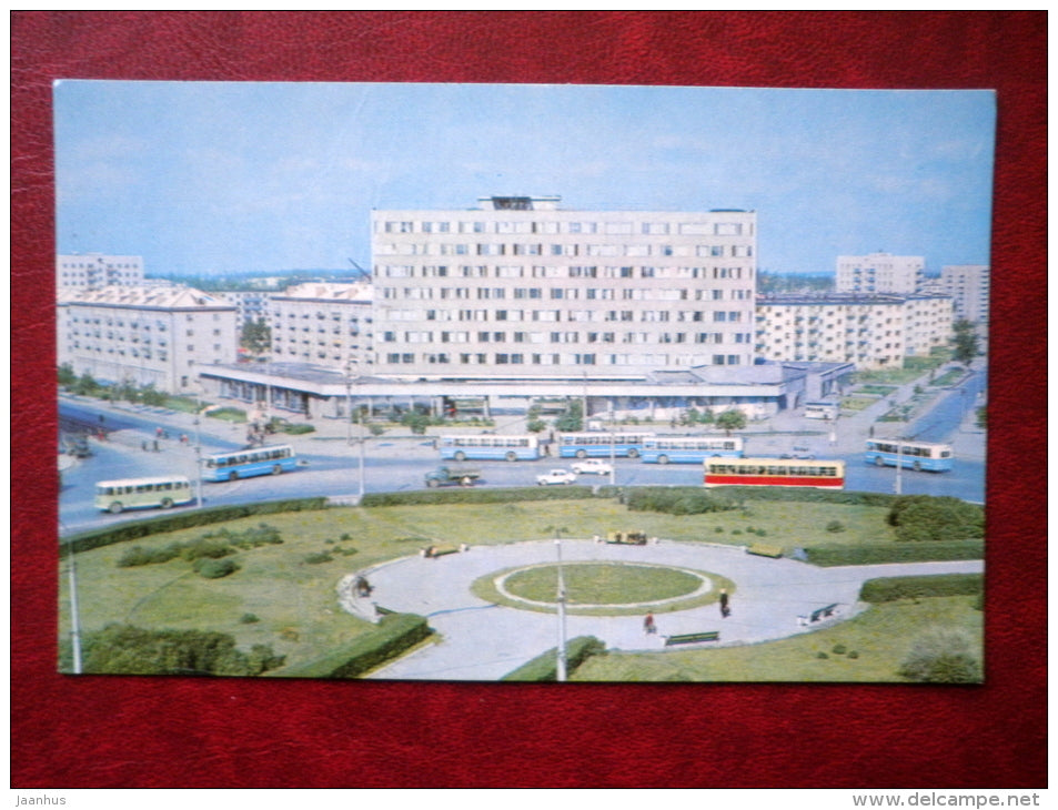 Kalinin Square - trolleybus - Novosibirsk - 1971 - Russia USSR - unused - JH Postcards