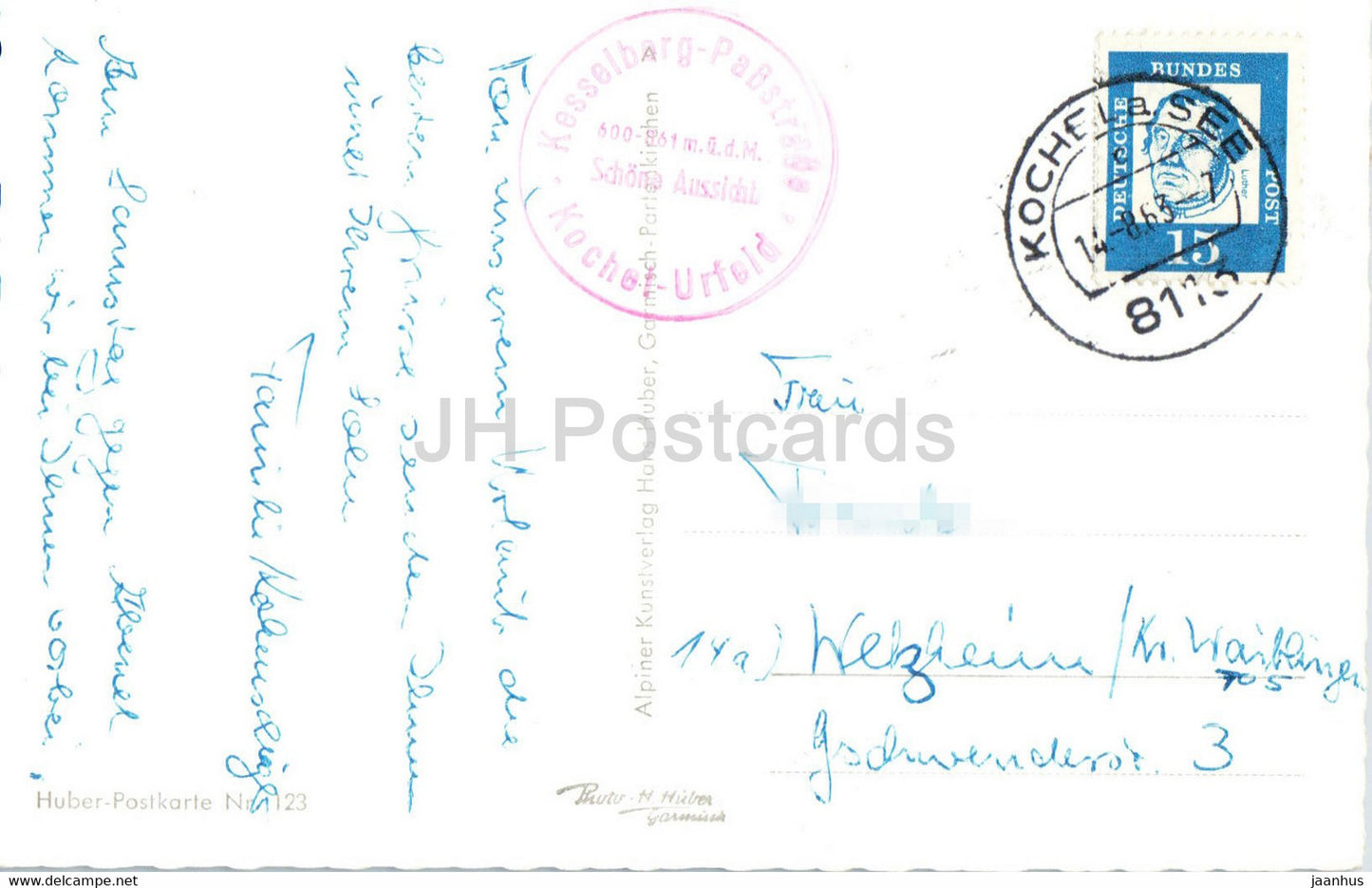 Urfeld im Walchensee gegen Herzogstand - 1963 - Allemagne - utilisé