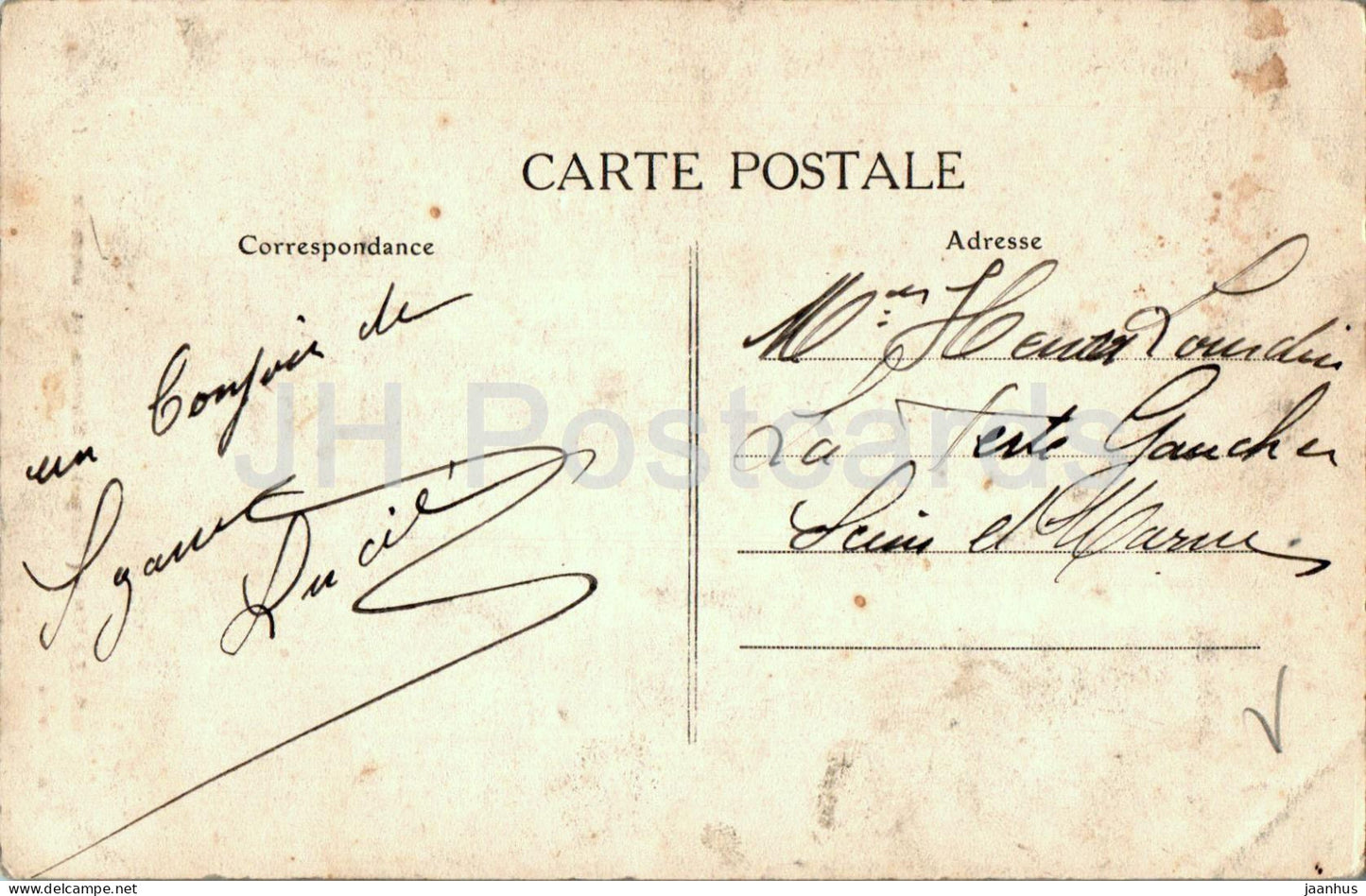 Sezanne - Monument Commemoratif - alte Postkarte - Frankreich - gebraucht 