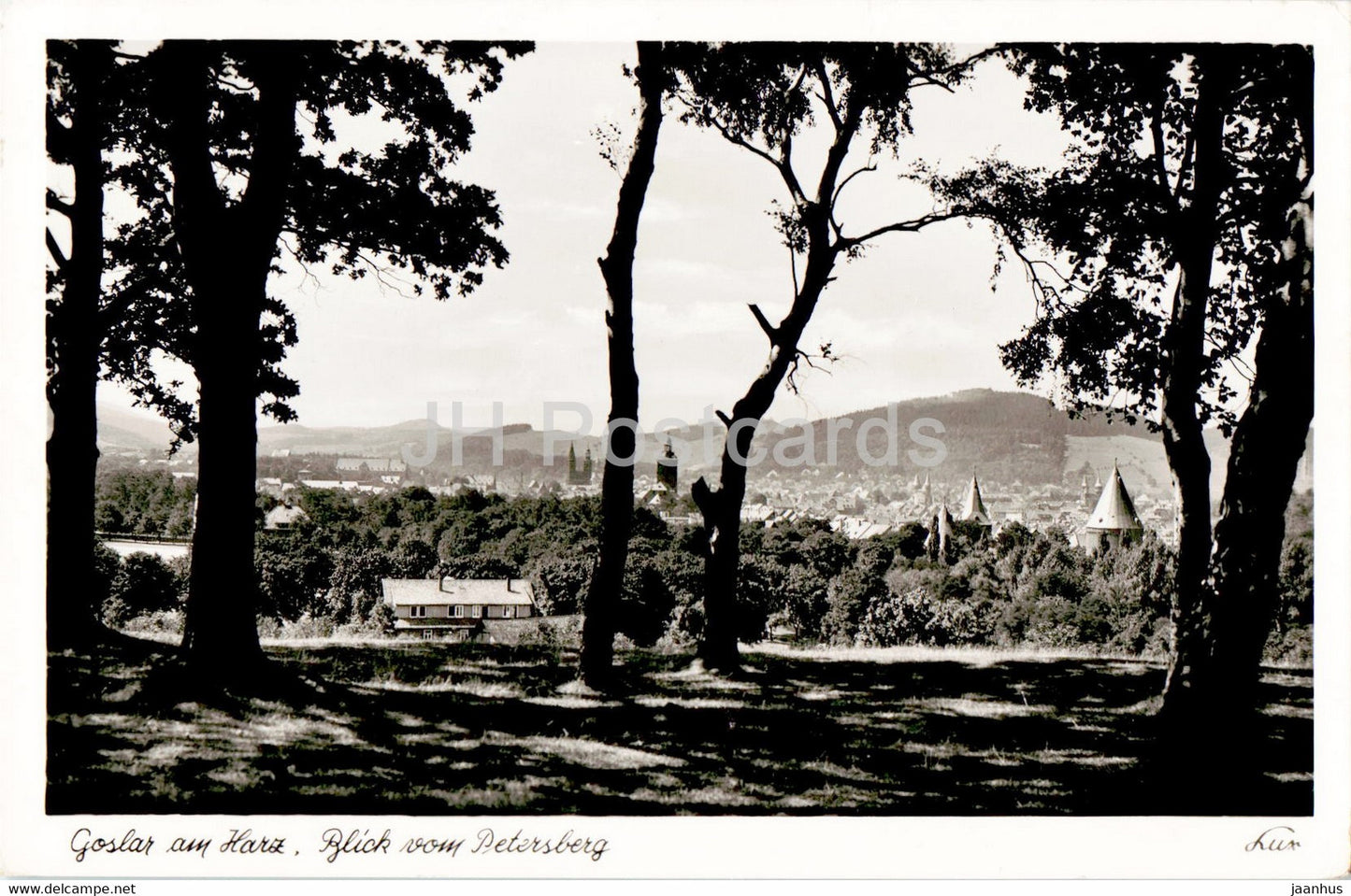 Goslar am Harz - Blick vom Petersberg - old postcard - 1954 - Germany - used - JH Postcards