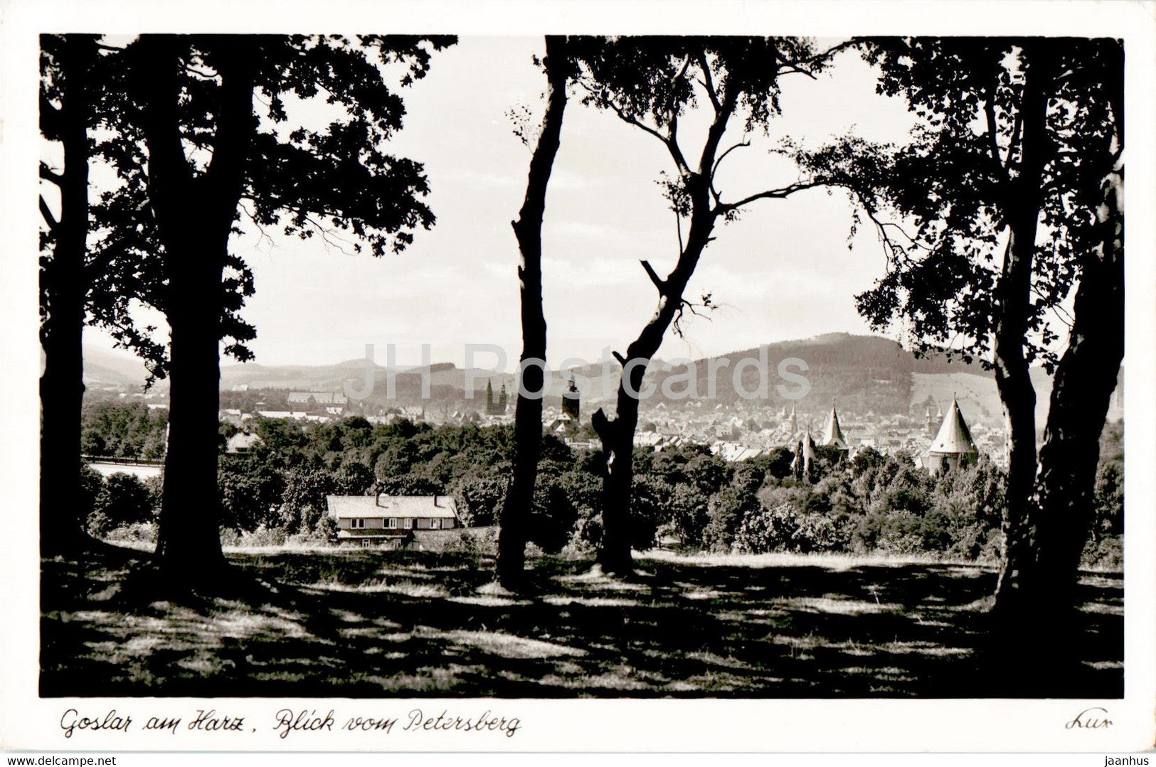 Goslar am Harz - Blick vom Petersberg - old postcard - 1954 - Germany - used - JH Postcards