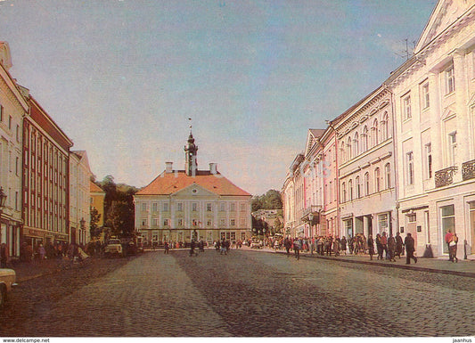 Tartu - Town Hall - Town Square - postal stationery - 1983 - Estonia USSR - unused - JH Postcards