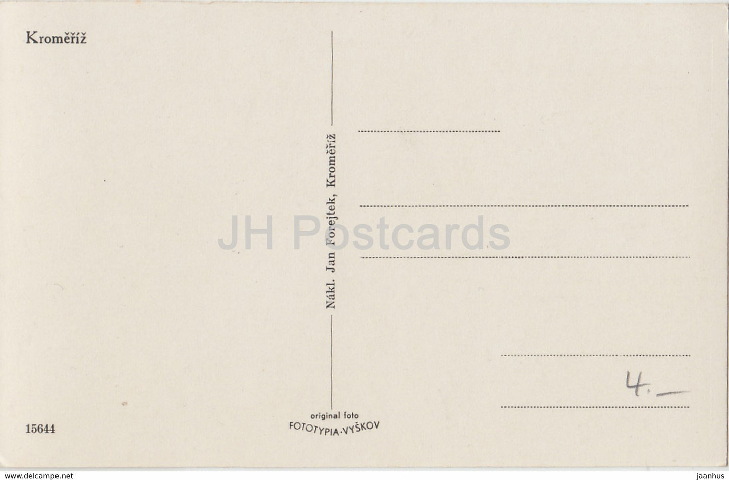 Kromeriz - 15644 - old postcard - Czechoslovakia - Czech Republic - unused
