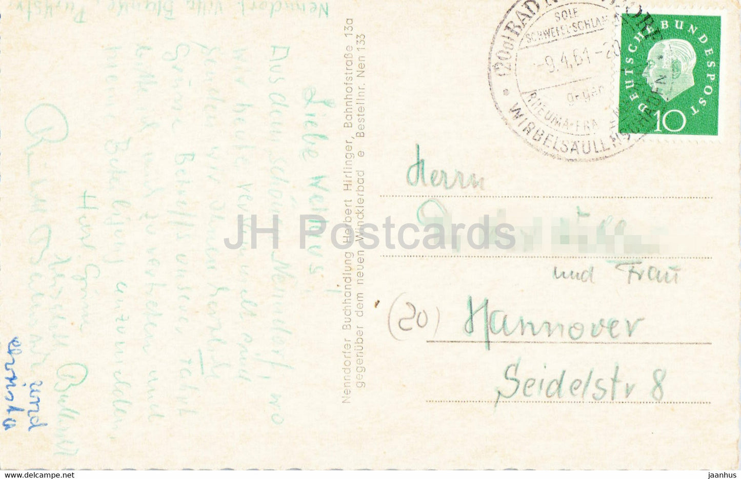 Bad Nenndorf - Hotel Esplanade - Kurgarten - Wandelhalle - Sonnengarten - Krater - Kurpark - 1961 - Deutschland - gebraucht