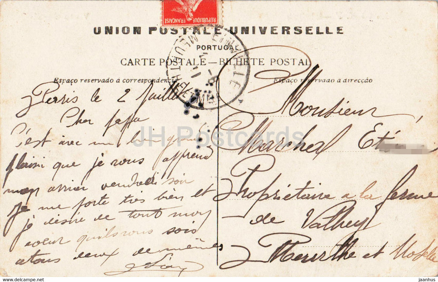 Lisboa - Vista Geral - 93 - carte postale ancienne - 1911 - Portugal - utilisé