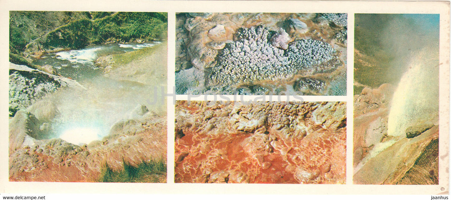 Kronotsky Nature Reserve - Geyser Sakharnyi and Sosed - 1981 - Russia USSR - unused - JH Postcards
