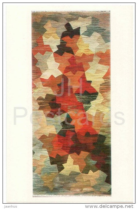 M. Tomberg - Carpet , Flock of Birds , 1972 - textile - Tapestries and Ceramics in Soviet Estonia - unused - JH Postcards