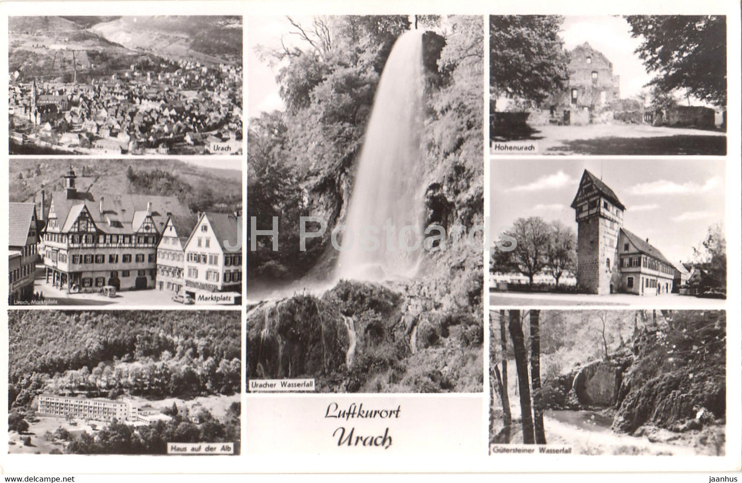 Luftkurort Urach - Marktplatz - Wasserfall - Germany - unused - JH Postcards