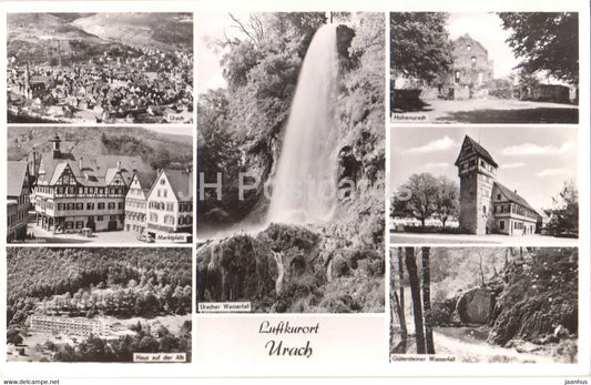 Luftkurort Urach - Marktplatz - Wasserfall - Germany - unused - JH Postcards