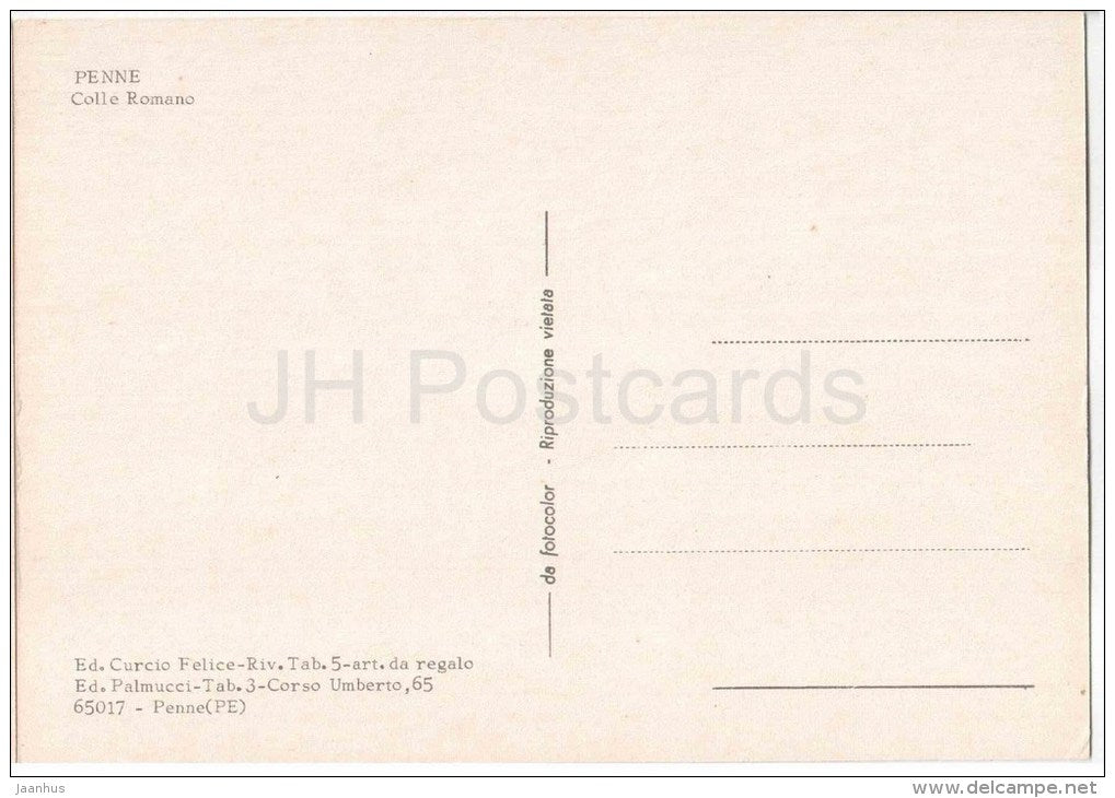 Colle Romano - Penne - Pescara - Abruzzo - 65017 - Italia - Italy - unused - JH Postcards
