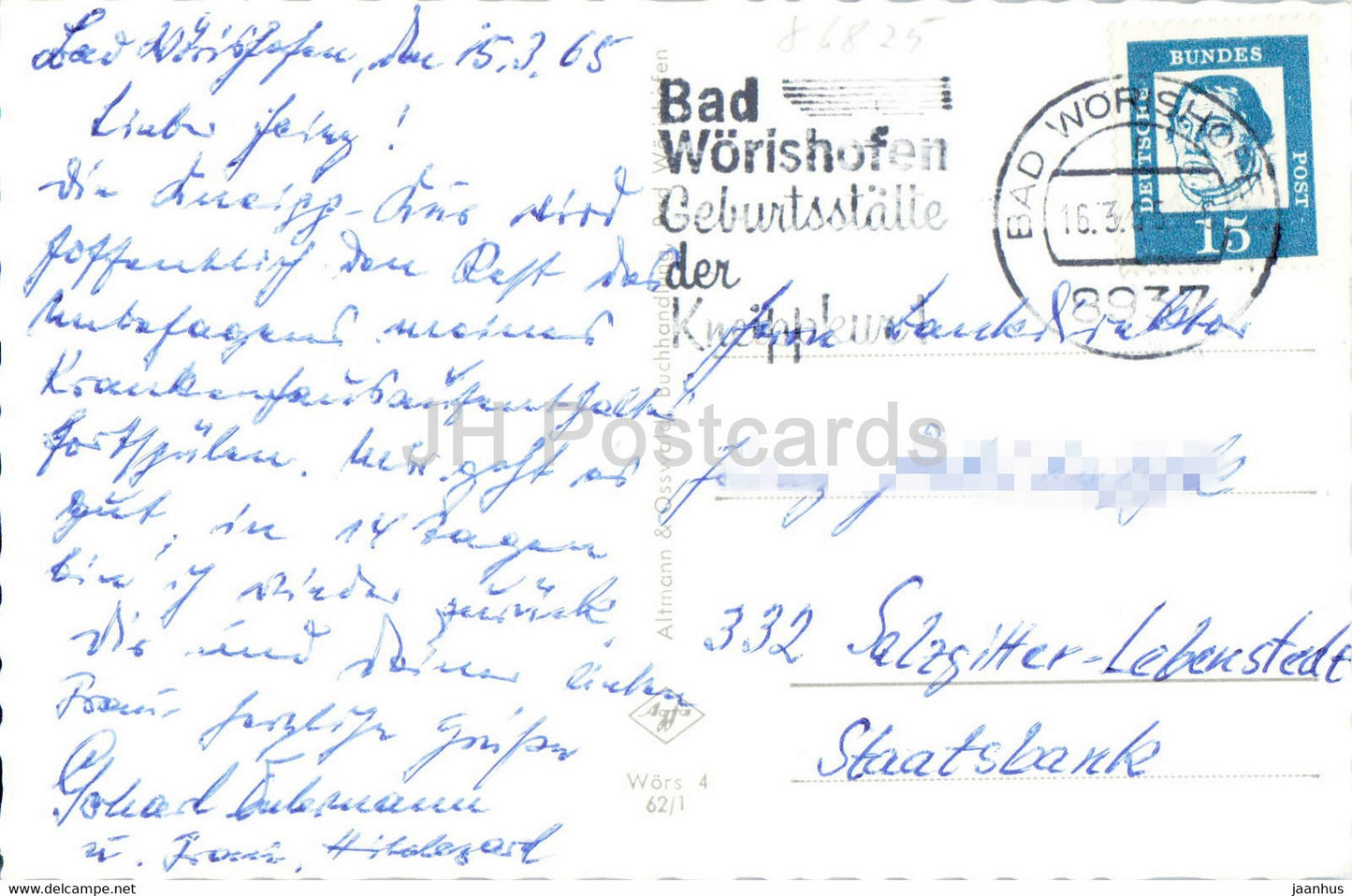 Bad Wörishofen - Kneippheilbad - Elsterweg - 1965 - Deutschland - gebraucht