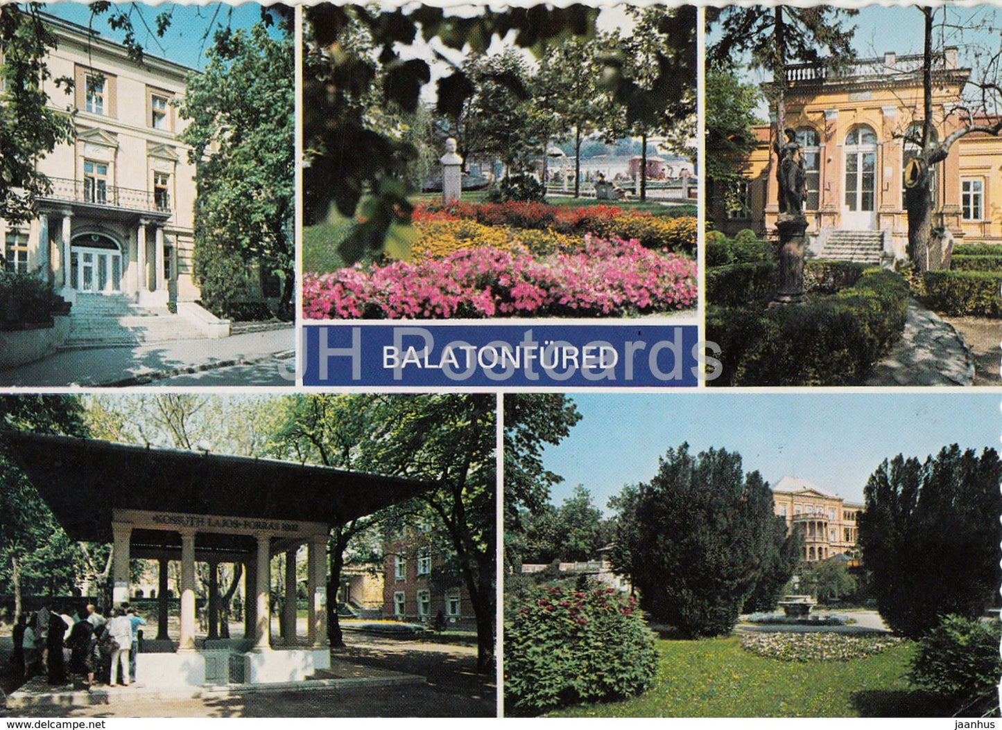 Balaton - Balatonfured - architecture - multiview - Hungary - used - JH Postcards