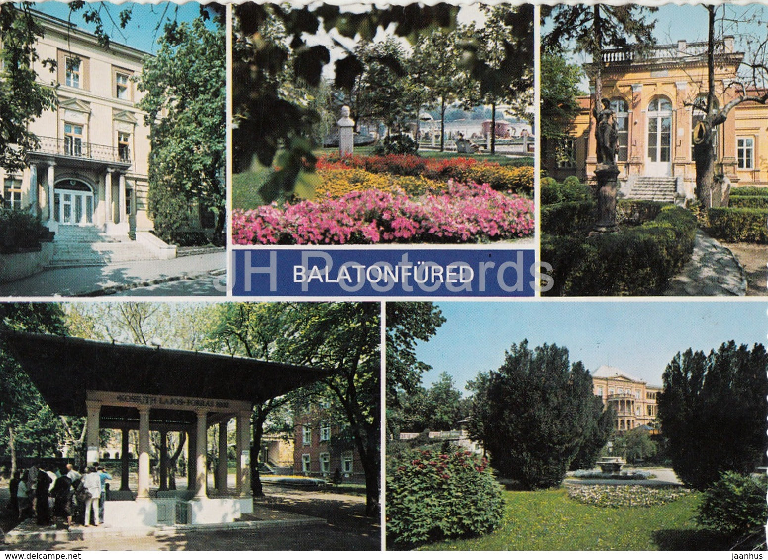 Balaton - Balatonfured - architecture - multiview - Hungary - used - JH Postcards