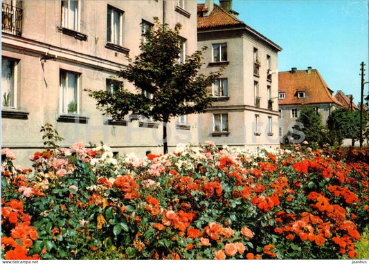 Plonsk - Fragment ulicy Grunwaldzkiej - part of Grunwaldzka Street - Poland - used - JH Postcards