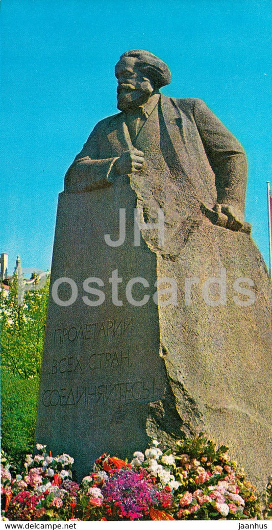 Moscow - monument to Karl Marx - 1976 - Russia USSR - unused - JH Postcards