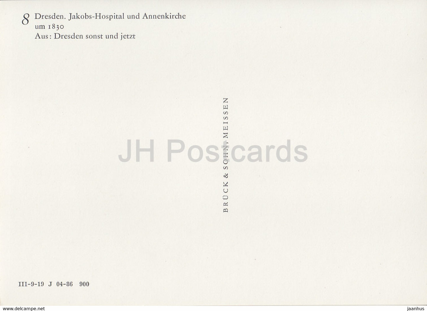 Dresden - Jakobs Hospital und Annenkirche - Alte Kirchen Dresdens - church - DDR Germany - unused