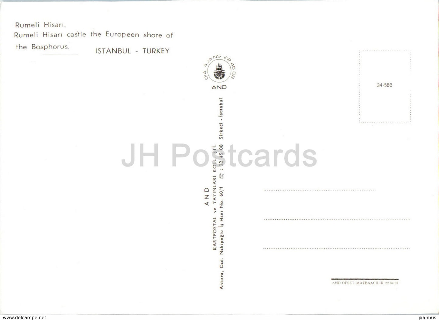 Château de Rumeli Hisari - La rive européenne du Bosphore - ET - Turquie - inutilisé