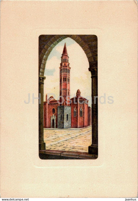 Milano - Milan - Dandolo Bellini - Campanili D'Italia - S Gottardo - Bell towers of Italy - old postcard - Italy - used - JH Postcards