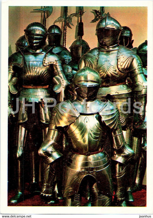 Tournament Plate Armour - Germany - military - Moscow Kremlin Armoury - 1976 - Russia USSR - unused - JH Postcards